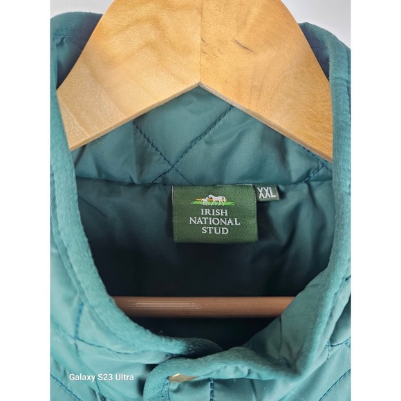 Irish National Stud, green quilted vest, Large hand pockets, szXXL, equestrian - Picture 6 of 7
